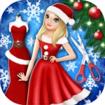 christmas salon dress designer android application logo